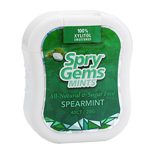Spry Gems Natural Xylitol Mints - Spearmint - 40ct